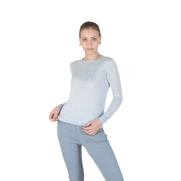 Dee Ocleppo Cashmere Crew Neck Sweater Women Sky blue Sweaters - Picture 3 of 7